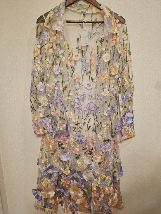 Adore Jackets & Blazers - Floral Whisper Sheer Duster Woman